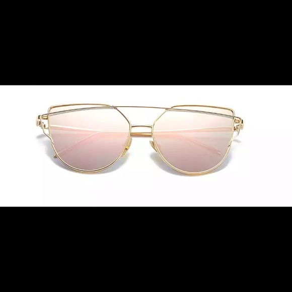 Luxury Cat Eye Sunglasses Gold/Pink main image 8